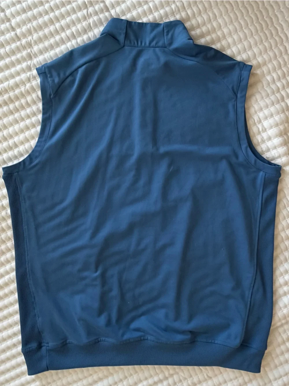 adidas golf Men's Blue Sleeveless Quarter-Zip Vest XL